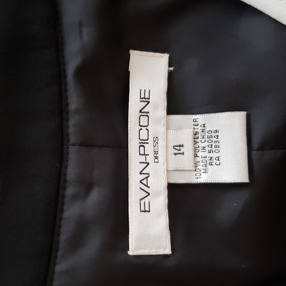 Evan Picone black and white Dress 14 EUC - Picture 3 of 8